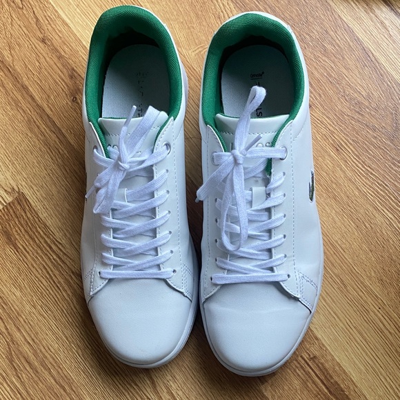 Lacoste White and Green Sneakers - Picture 2 of 8